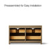KOHLER K-CM39269-BD1 Statement 60" Bathroom Vanity Set with Sinks and Quartz Top, Pale Oak - back view of product