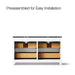 KOHLER K-CM39269-BD1 Statement 60" Bathroom Vanity Set with Sinks and Quartz Top, White - back view of product