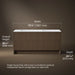 3/4 view of product with dimensions