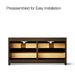 KOHLER K-CM39270-BD1 Statement 72" Bathroom Vanity Set with Sinks and Quartz Top, Draper Oak - back view of product