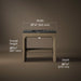 3/4 view of product with dimensions