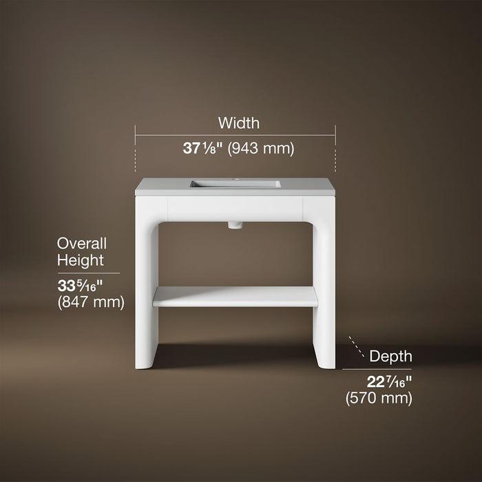 3/4 view of product with dimensions