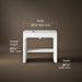 3/4 view of product with dimensions