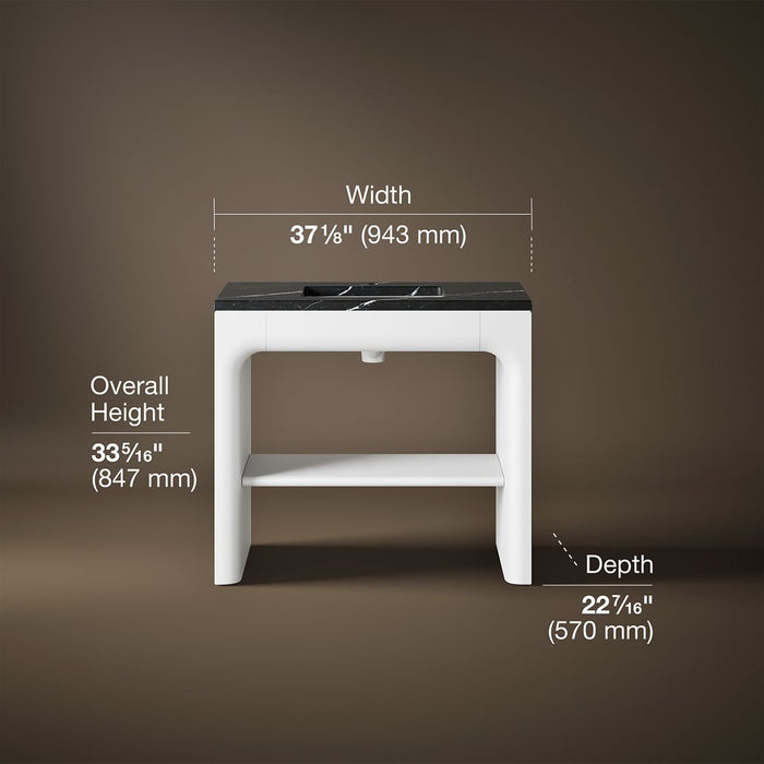 3/4 view of product with dimensions