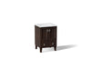 KOHLER K-CM99527-BD1 Poplin 24" bathroom vanity cabinet with sink and quartz top, claret suede