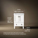 KOHLER K-CM99527-BD1 Poplin 24" bathroom vanity cabinet with sink and quartz top, linen white - view 2