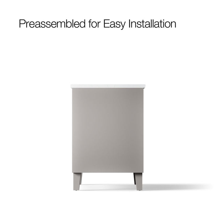 KOHLER K-CM99527-BD1 Poplin 24" bathroom vanity cabinet with sink and quartz top, mohair grey - view 5