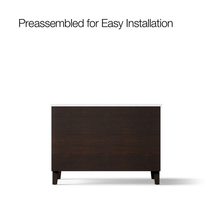 KOHLER K-CM99535-BD1 Poplin 48" bathroom vanity cabinet with sink and quartz top, claret suede - view 3