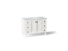 KOHLER K-CM99535-BD1 Poplin 48" bathroom vanity cabinet with sink and quartz top, linen white