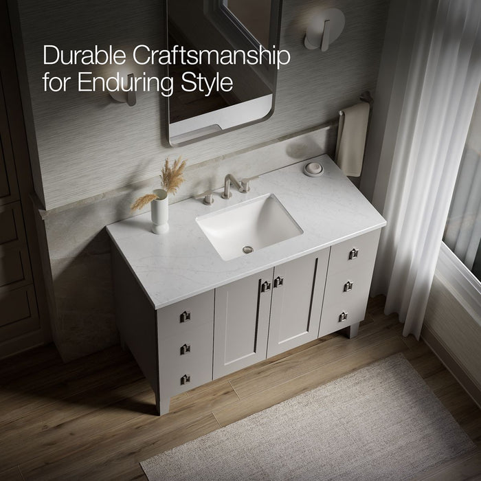 KOHLER K-CM99535-BD1 Poplin 48" bathroom vanity cabinet with sink and quartz top, mohair grey - view 4