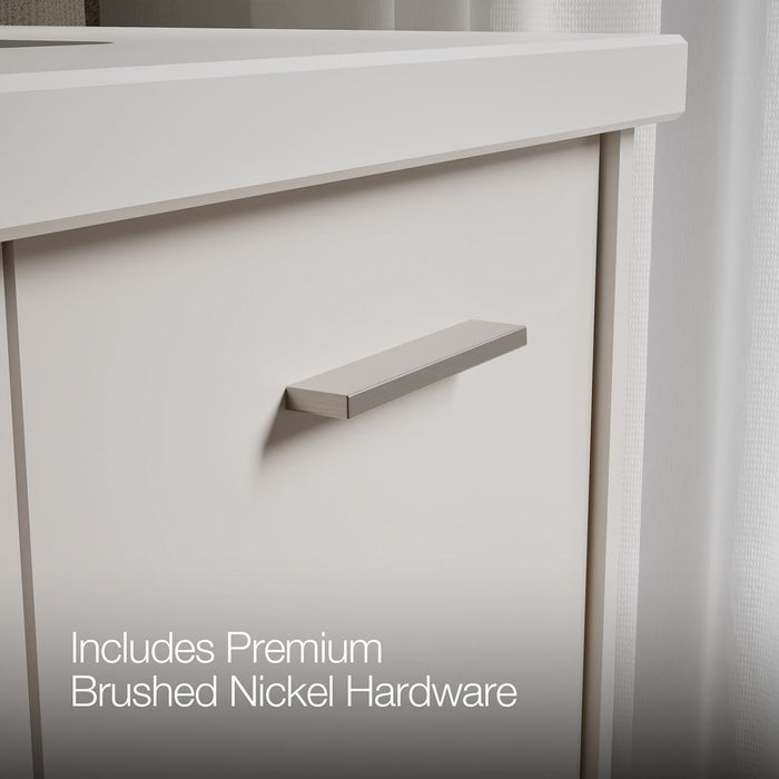 KOHLER K-CM99541-BD1 Jute 31" Wall-hung Bathroom Vanity Cabinet with Sink and Quartz Top, Linen White - Detail image of a pro