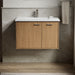 KOHLER K-CM99541-BD1 Jute 31" Wall-hung Bathroom Vanity Cabinet with Sink and Quartz Top, Walnut Flax - Shows close up detail