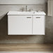 KOHLER K-CM99543-BD1 Jute 36" Wall-hung Bathroom Vanity Cabinet with Sink and Quartz Top, Linen White - Shows close up detail