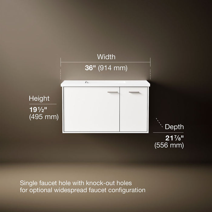 3/4 view of product with dimensions