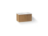 KOHLER K-CM99543-BD1 Jute 36" Wall-hung Bathroom Vanity Cabinet with Sink and Quartz Top, Walnut Flax - 3/4 view of product