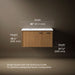 3/4 view of product with dimensions