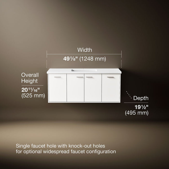 3/4 view of product with dimensions