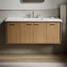 KOHLER K-CM99544-BD1 Jute 48" Wall-hung Bathroom Vanity Cabinet with Sink and Quartz Top, Walnut Flax - Shows close up detail