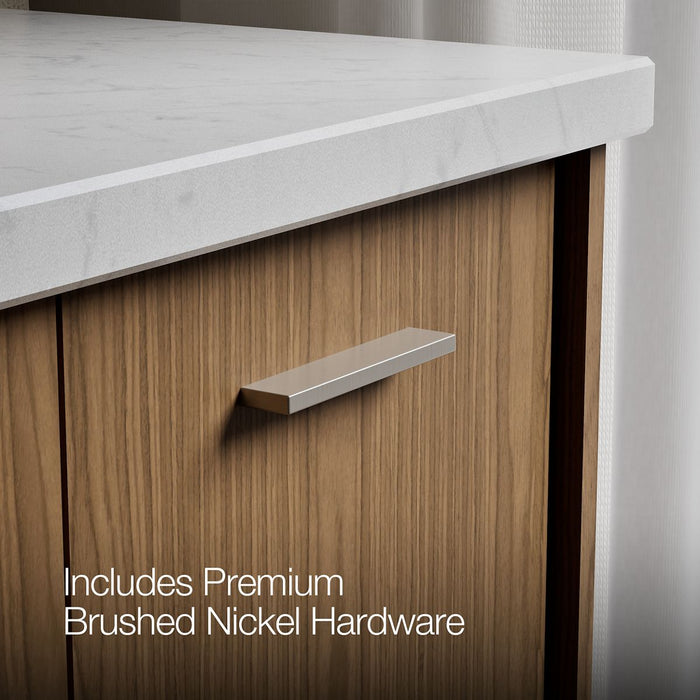 KOHLER K-CM99544-BD1 Jute 48" Wall-hung Bathroom Vanity Cabinet with Sink and Quartz Top, Walnut Flax - Detail image of a pro