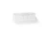 KOHLER K-CM99548-BD1 Jute 60" Wall-hung Bathroom Vanity Cabinet with Sinks and Quartz Top, Linen White - 3/4 view of product