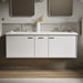 KOHLER K-CM99548-BD1 Jute 60" Wall-hung Bathroom Vanity Cabinet with Sinks and Quartz Top, Linen White - Shows close up detai