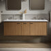 KOHLER K-CM99548-BD1 Jute 60" Wall-hung Bathroom Vanity Cabinet with Sinks and Quartz Top, Walnut Flax - Shows close up detai