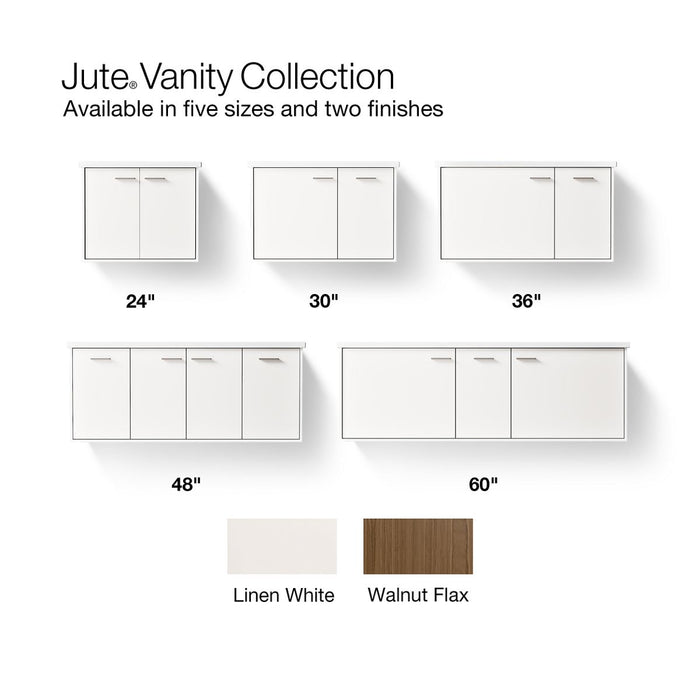 KOHLER K-CM99548-BD1 Jute 60" Wall-hung Bathroom Vanity Cabinet with Sinks and Quartz Top, Walnut Flax - Detail image of a pr