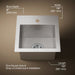 3/4 view of product with dimensions