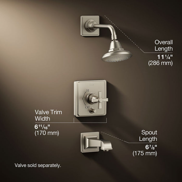 3/4 view of product with dimensions