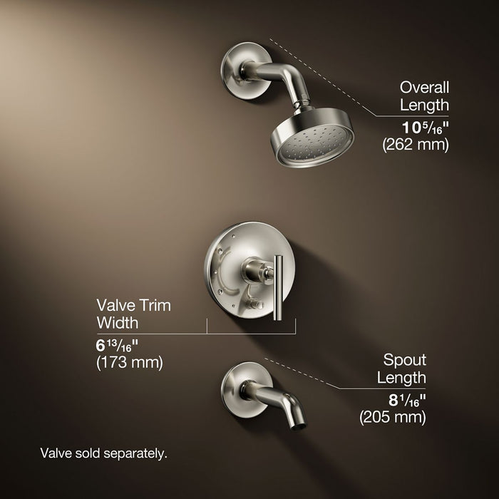 3/4 view of product with dimensions