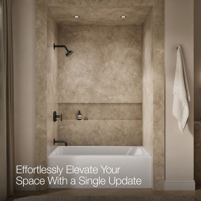 Up to 2 walls & multiple product categories visible, 1-point perspective