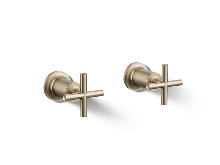 KOHLER K-T14429-3 Purist Deck- or wall-mount bath faucet handle trim with cross design