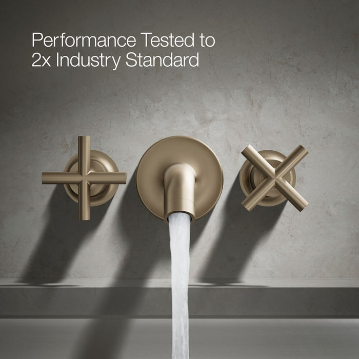 KOHLER K-T14429-3 Purist Deck- or wall-mount bath faucet handle trim with cross design