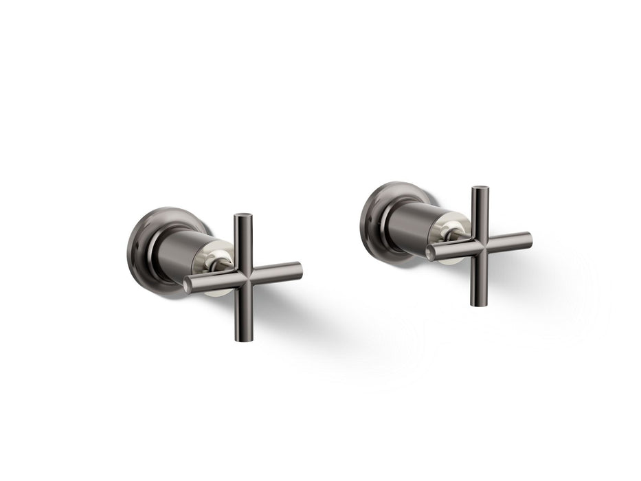 KOHLER K-T14429-3 Purist Deck- or wall-mount bath faucet handle trim with cross design