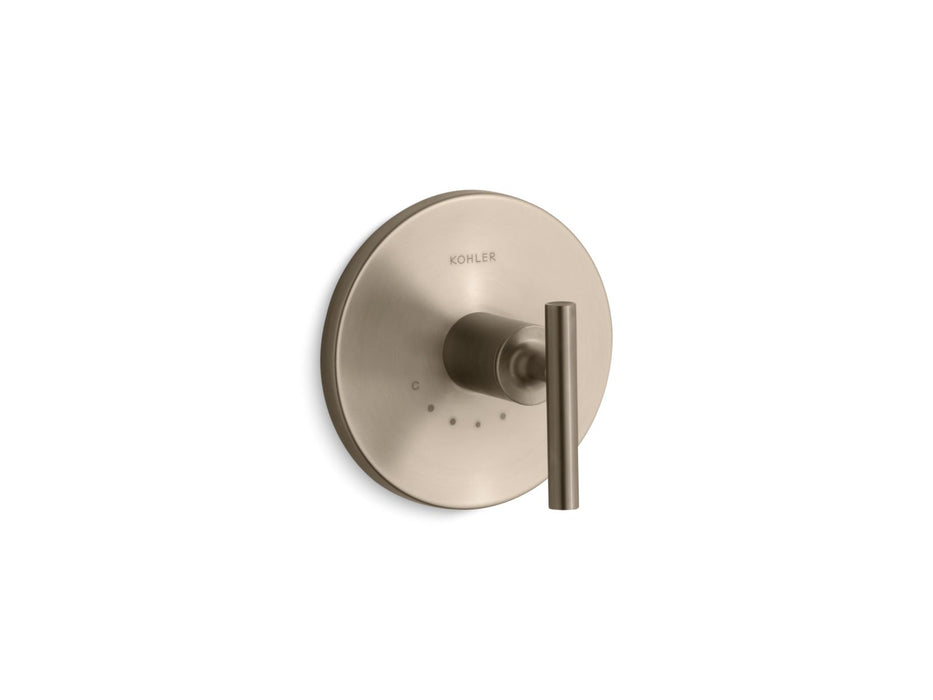 KOHLER K-T14488-4 Purist MasterShower temperature control valve trim with lever handle