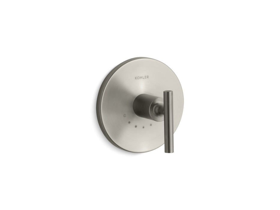 KOHLER K-T14488-4 Purist MasterShower temperature control valve trim with lever handle