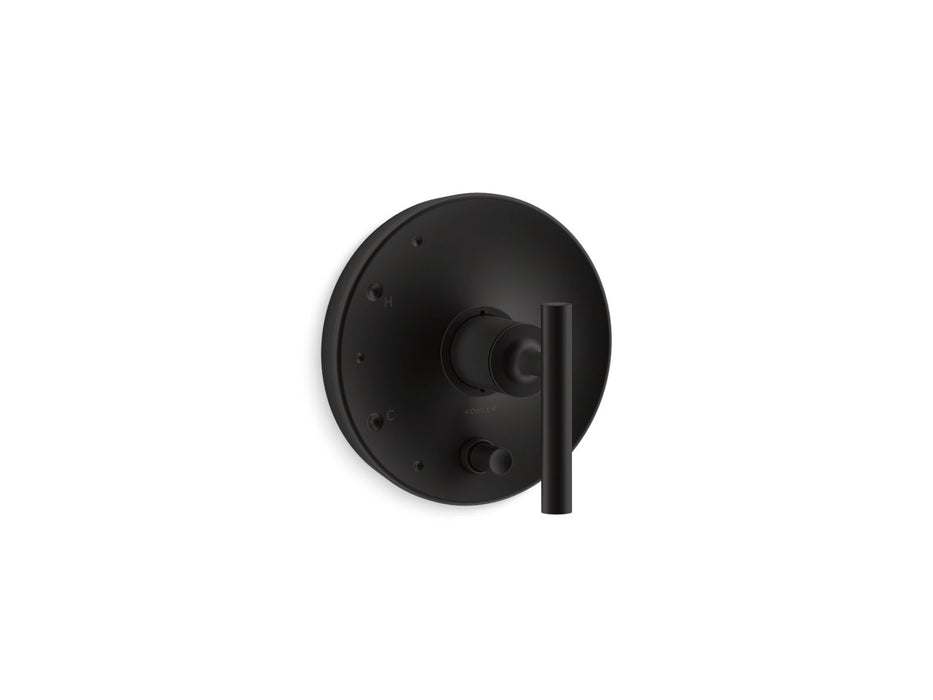 KOHLER K-T14501-4 Purist Rite-Temp valve trim with push-button diverter and lever handle