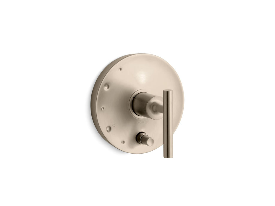 KOHLER K-T14501-4 Purist Rite-Temp valve trim with push-button diverter and lever handle