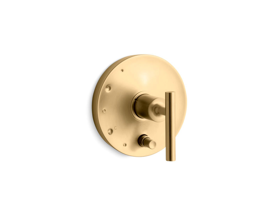 KOHLER K-T14501-4 Purist Rite-Temp valve trim with push-button diverter and lever handle