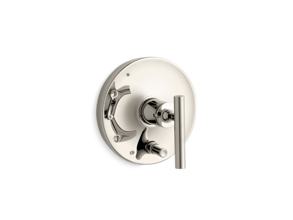 KOHLER K-T14501-4 Purist Rite-Temp valve trim with push-button diverter and lever handle