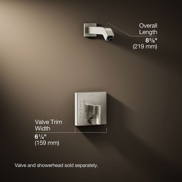3/4 view of product with dimensions