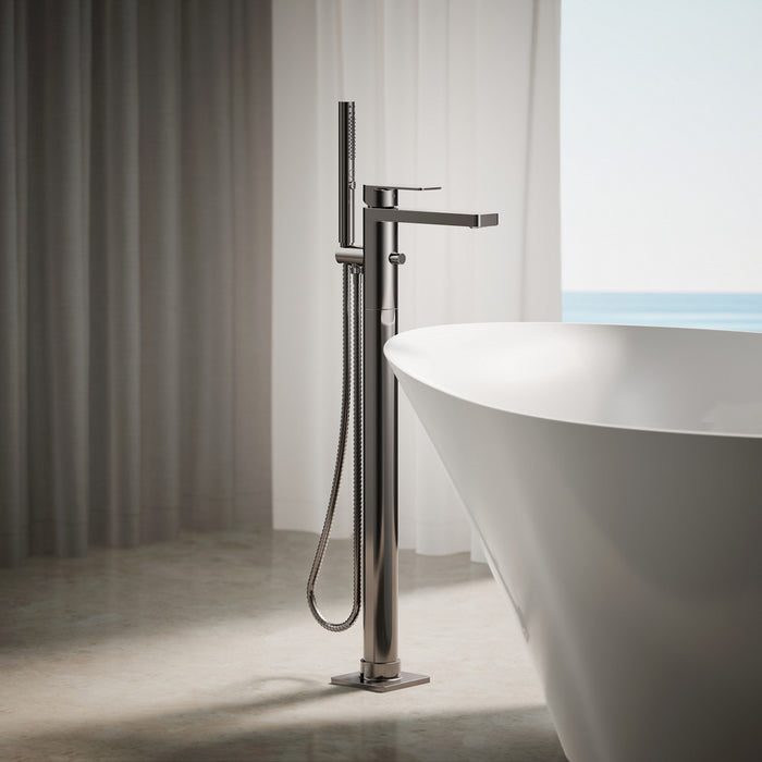 KOHLER K-T23492-4 Parallel Floor-mount bath filler trim with handshower