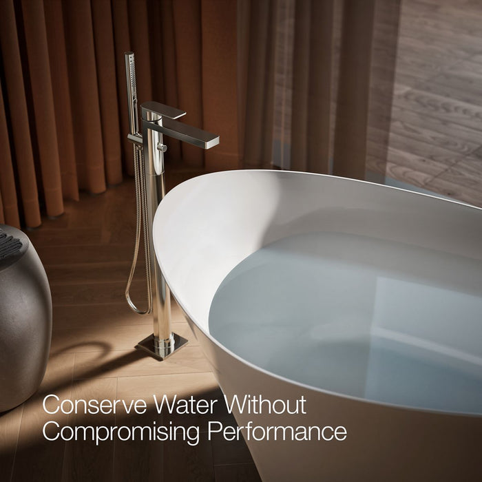KOHLER K-T23492-4 Parallel Floor-mount bath filler trim with handshower