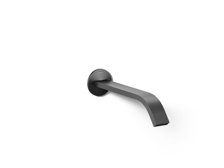 KOHLER K-T23888 Components Wall-mount bathroom sink faucet spout with Ribbon design, 1.2 gpm, matte black