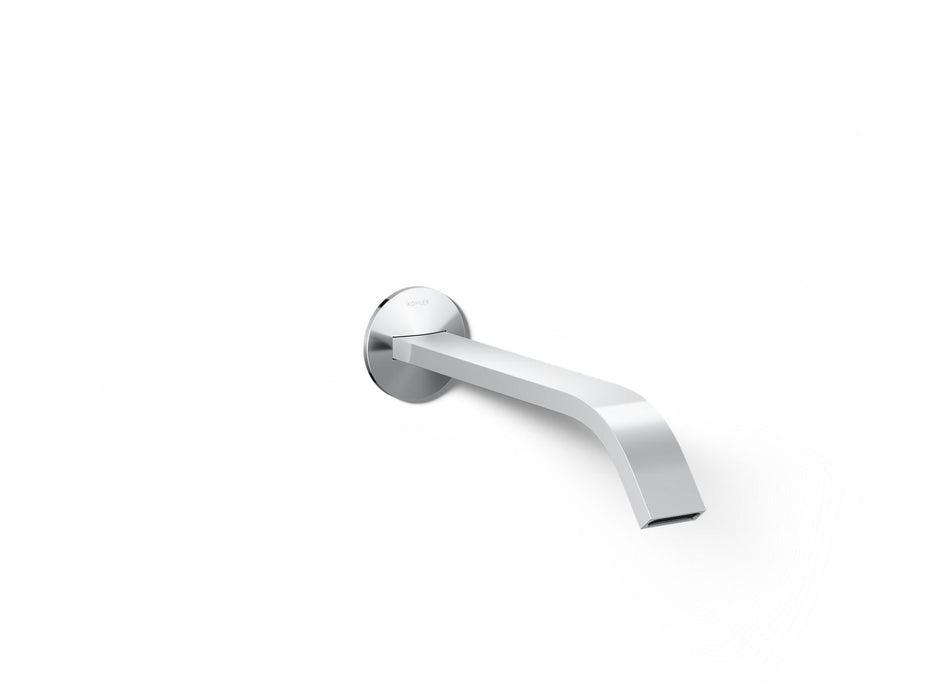 KOHLER K-T23888 Components Wall-mount bathroom sink faucet spout with Ribbon design, 1.2 gpm, polished chrome