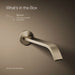 KOHLER K-T23888 Components Wall-mount bathroom sink faucet spout with Ribbon design, 1.2 gpm, vibrant brushed bronze - view 5