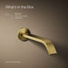 KOHLER K-T23888 Components Wall-mount bathroom sink faucet spout with Ribbon design, 1.2 gpm, vibrant brushed moderne...