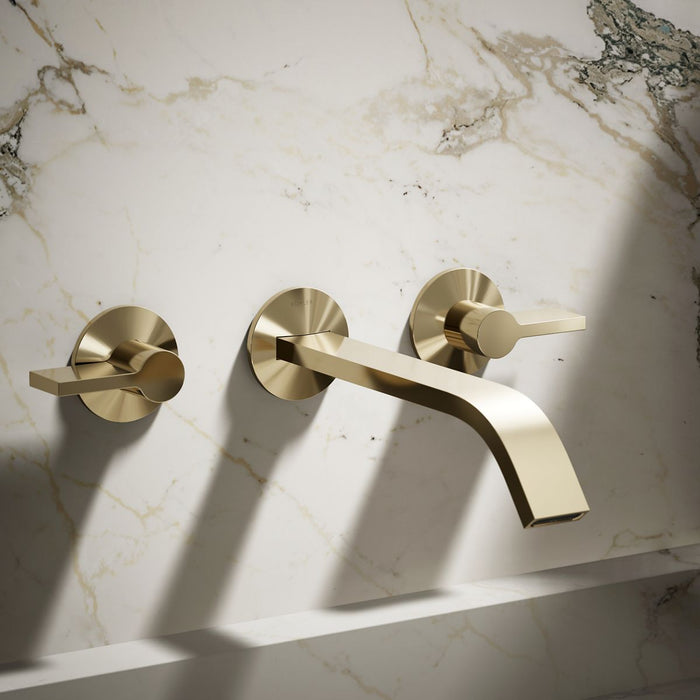 KOHLER K-T23888 Components Wall-mount bathroom sink faucet spout with Ribbon design, 1.2 gpm, vibrant french gold - view 5