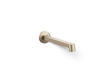KOHLER K-T23889 Components Wall-mount bathroom sink faucet spout with Row design, 1.2 gpm, vibrant brushed bronze