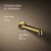 KOHLER K-T23889 Components Wall-mount bathroom sink faucet spout with Row design, 1.2 gpm, vibrant brushed moderne brass...